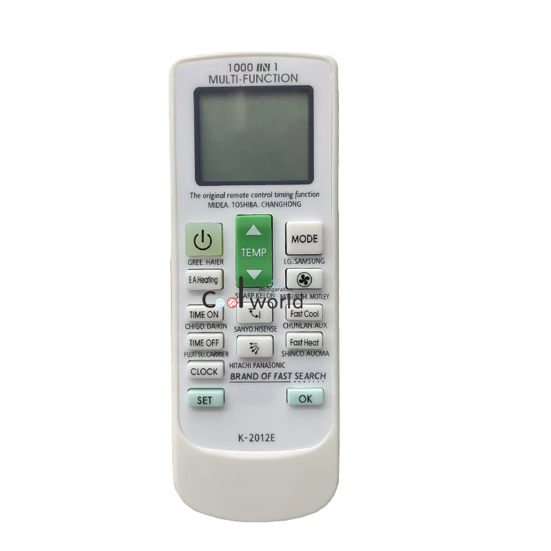 Control Remoto Universal K-2012E para Aire Acondicionado – Compatible con +1000 Modelos, Fácil Programación
